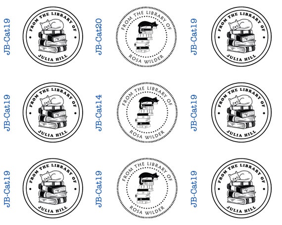 Custom Rubber Stamps Self Inking Stamps Personalized-Teacher Library Book  Stamps 1-5/8Diameter