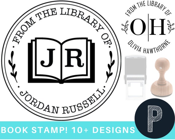  Book Stamp, Ex Libris, from The Library of, Personalized Book  Stamp, This Book Belongs to Personalized Library Stamp, Custom Book Stamp,  Self-Inking Rubber Custom Teacher Stamps, Black&White : Office Products