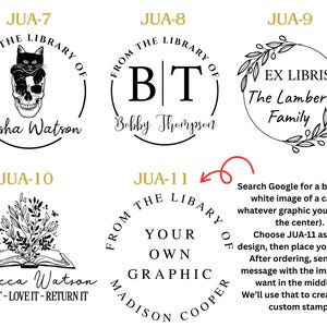 Custom Book Stamp or Embosser! Your Name On A Stamp image 8