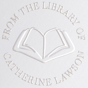 Personalized Book Embosser 10+ Designs  Ex Libris Custom Embosser Seal Stamp Personalized Customized 1 x 5/8&quot;