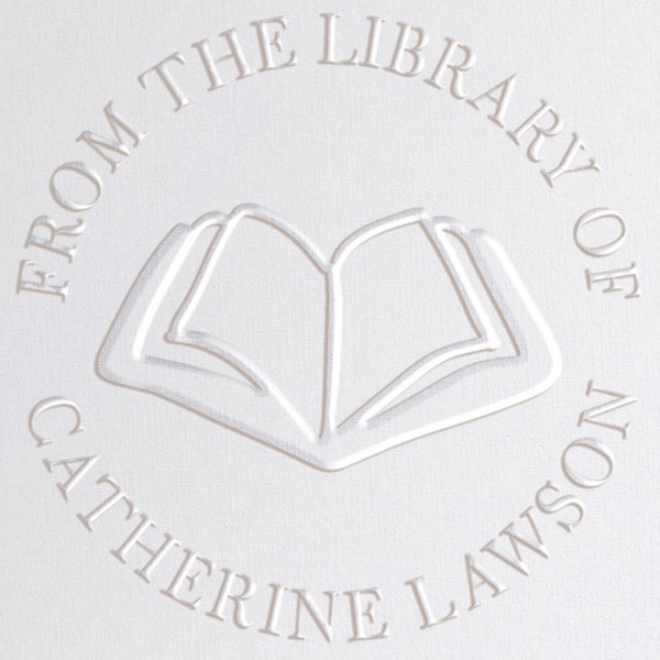 Personalized Book Embosser 10+ Designs  Ex Libris Custom Embosser Seal Stamp Personalized Customized 1 x 5/8"