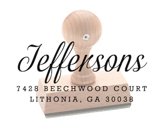 Custom Return Address Stamp in Self-Inking or Wood Mounted Rubber for  Weddings and Greeting Cards