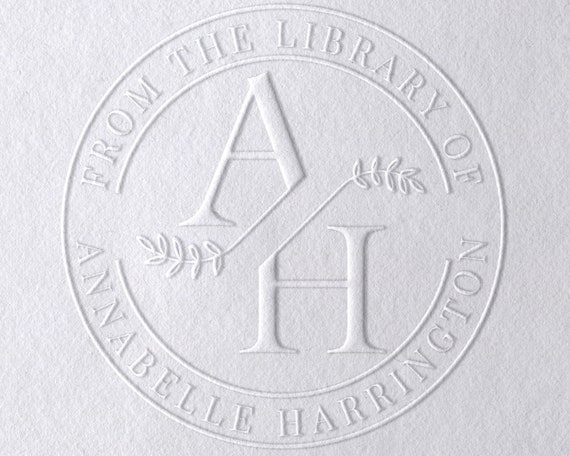 Custom Book Stamp or Embosser! Your Name On A Stamp