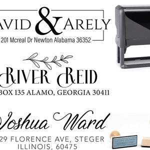 BEST SELLING - Custom Return Address Stamp - Custom Self-Inking Address Stamp with Name Custom Rubber Address Stamp