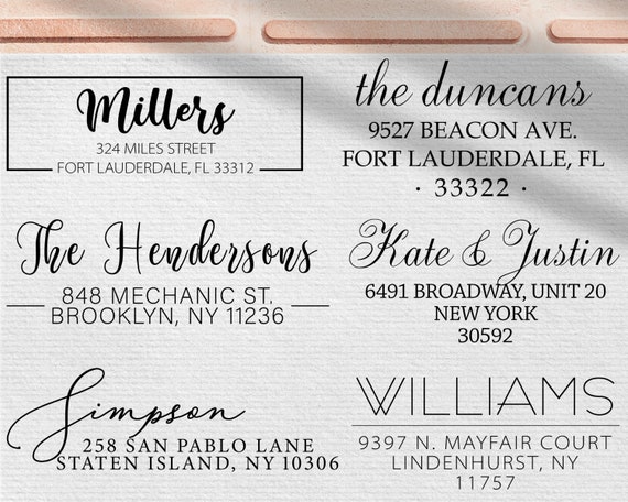 Return Address Stamp, Self-inking Address Stamp, Custom Rubber Stamp, Personalized  Stamp: New Couple, Engagement, Wedding Gift 