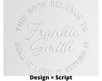 Personalized Book Embosser 10 Designs Ex Libris Custom Embosser