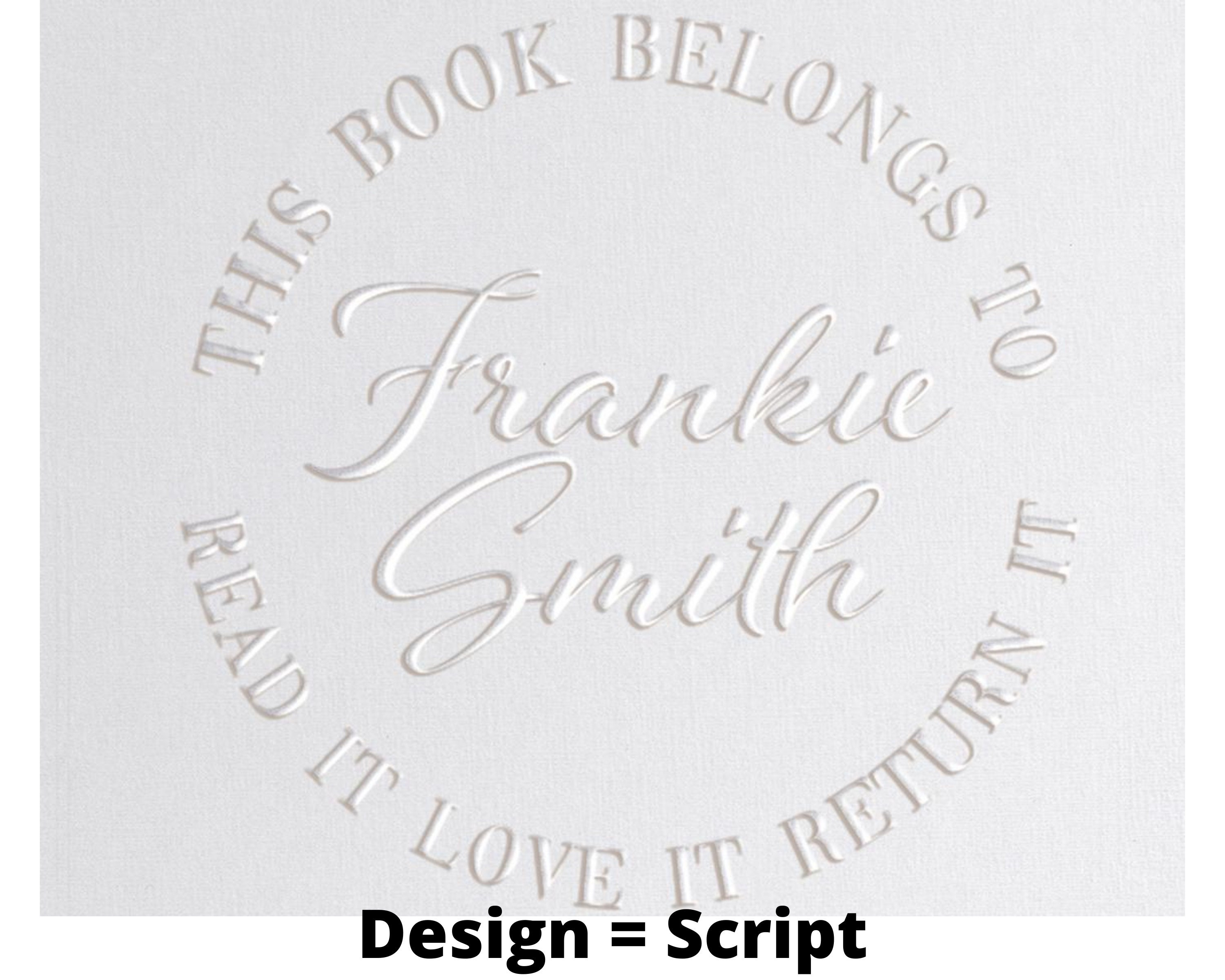 Personalized Book Embosser 10 Designs Ex Libris Custom Embosser