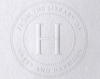 thumbnail interactive-video image 1 of Personalized Book Embosser - Custom Library Stamp With Your Name | Ex Libris Design For Book Lovers 1 of 3
