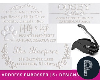 Address Envelope Embosser Stamp Wedding Invitation Seal Embosser Personalized Customized 2" x 1" 10 Designs To Choose