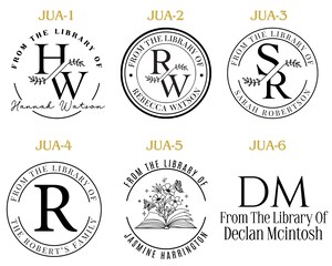 Tampon Encreur Personnalisable Ex Libris Pour Bibliothèque - 4 Couleurs D'encre, Diamètre 40 Mm, Auto-encreur