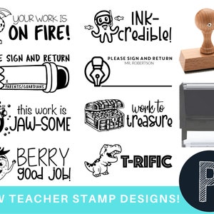 Personalized Teacher Stamp, Custom Classroom Stamps, Teacher Gifts, Cute Homework Stampers, School Teacher Stamps, Homework Grading Stamp