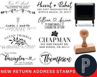 Personalized Return Address Stamp | Self Inking or Wood Handle
