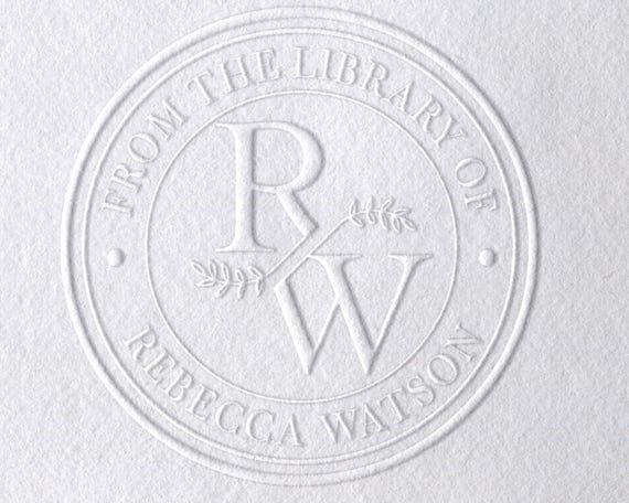 BEST SELLER - From the Library of Book Embosser Custom Personalized From the Library of Book Belongs to Ex Libris Book Lover Gift 1 5/8"