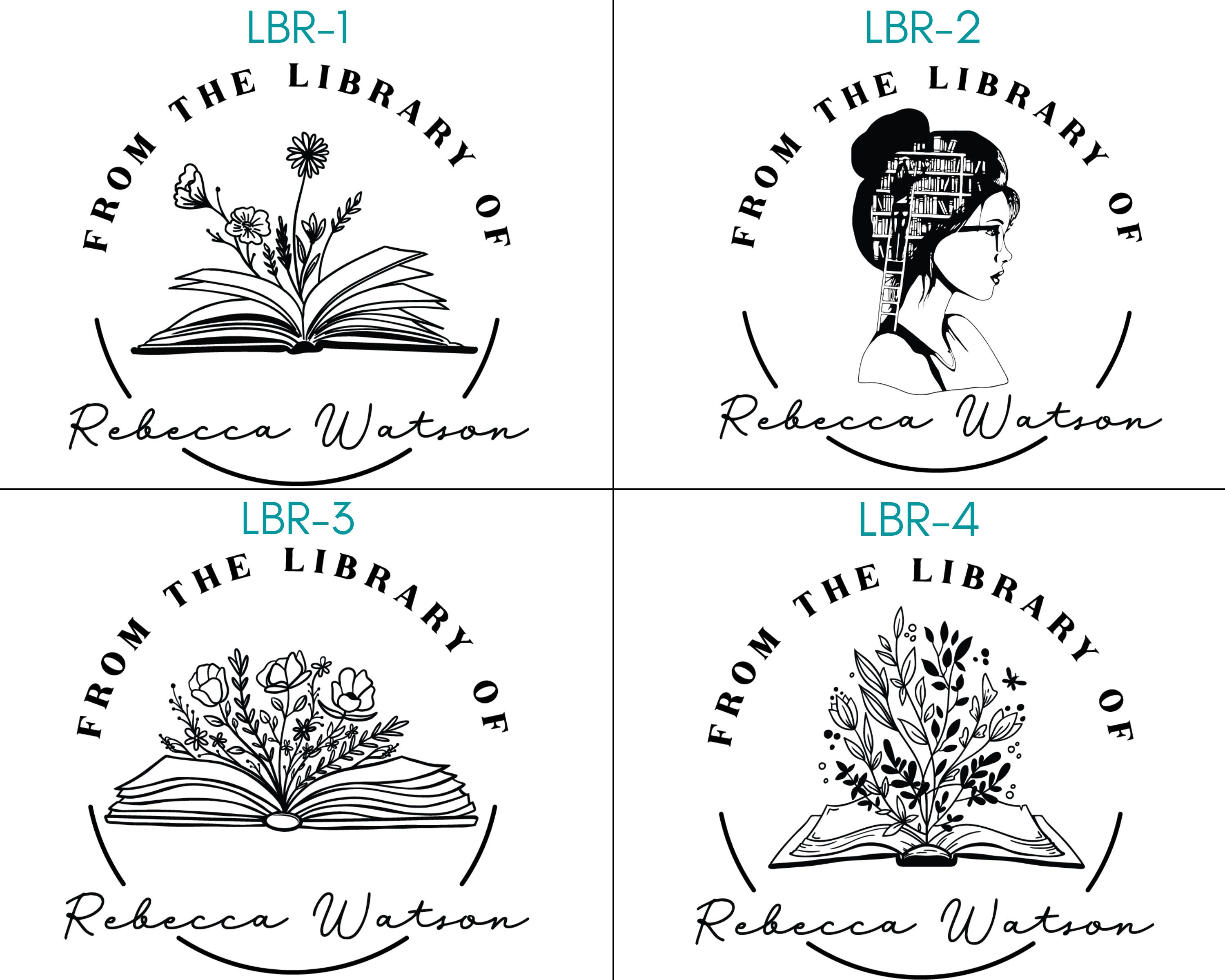 FLORAL Library of Stamp or Embosser Custom Library Stamp - Etsy