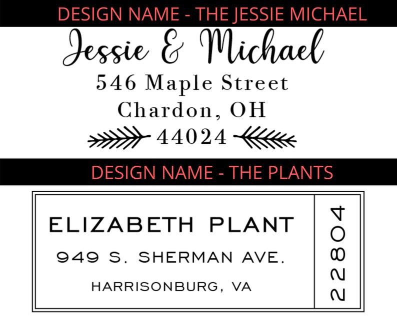 Custom Wedding Stamp Address Stamp Personalized Address Stamp Self ...