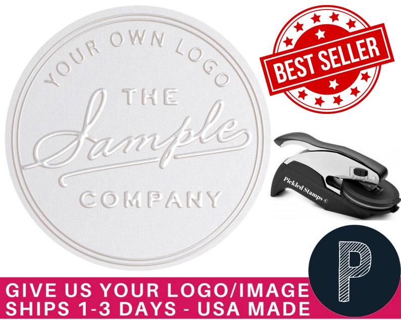 Top Selling Custom Logo Embosser Seal Stamp Your Own Design Personalized image 1