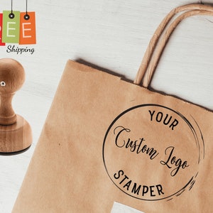 Custom Logo Stamp, Personalized Stamp, Business Stamp, Self Ink, Branding Stamp, Rubber Stamps Self Inking or Wood Handle