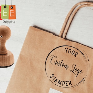 Custom Logo Stamp, Personalized Stamp, Business Stamp, Self Ink, Branding Stamp, Rubber Stamps Self Inking or Wood Handle