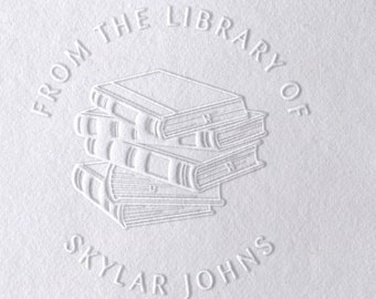 Personalized Book Lover Gift Embosser | Monogram Book Stamp Embosser | Rubber Stamp, Self Inking Stamp or Embosser