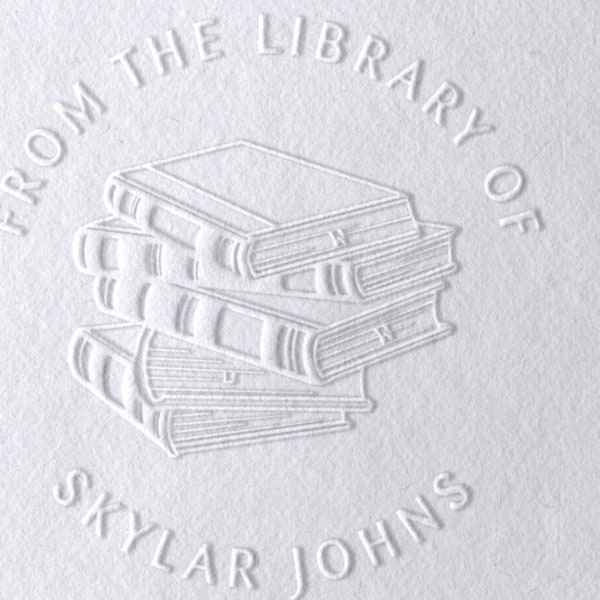 Personalized Book Lover Gift Embosser | Monogram Book Stamp Embosser | Rubber Stamp, Self Inking Stamp or Embosser