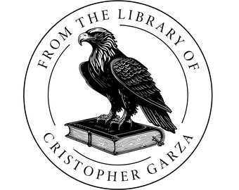 Custom EAGLE Book Stamp Embosser | Monogram Book Stamp Embosser | Rubber Stamp, Self Inking Stamp or Embosser