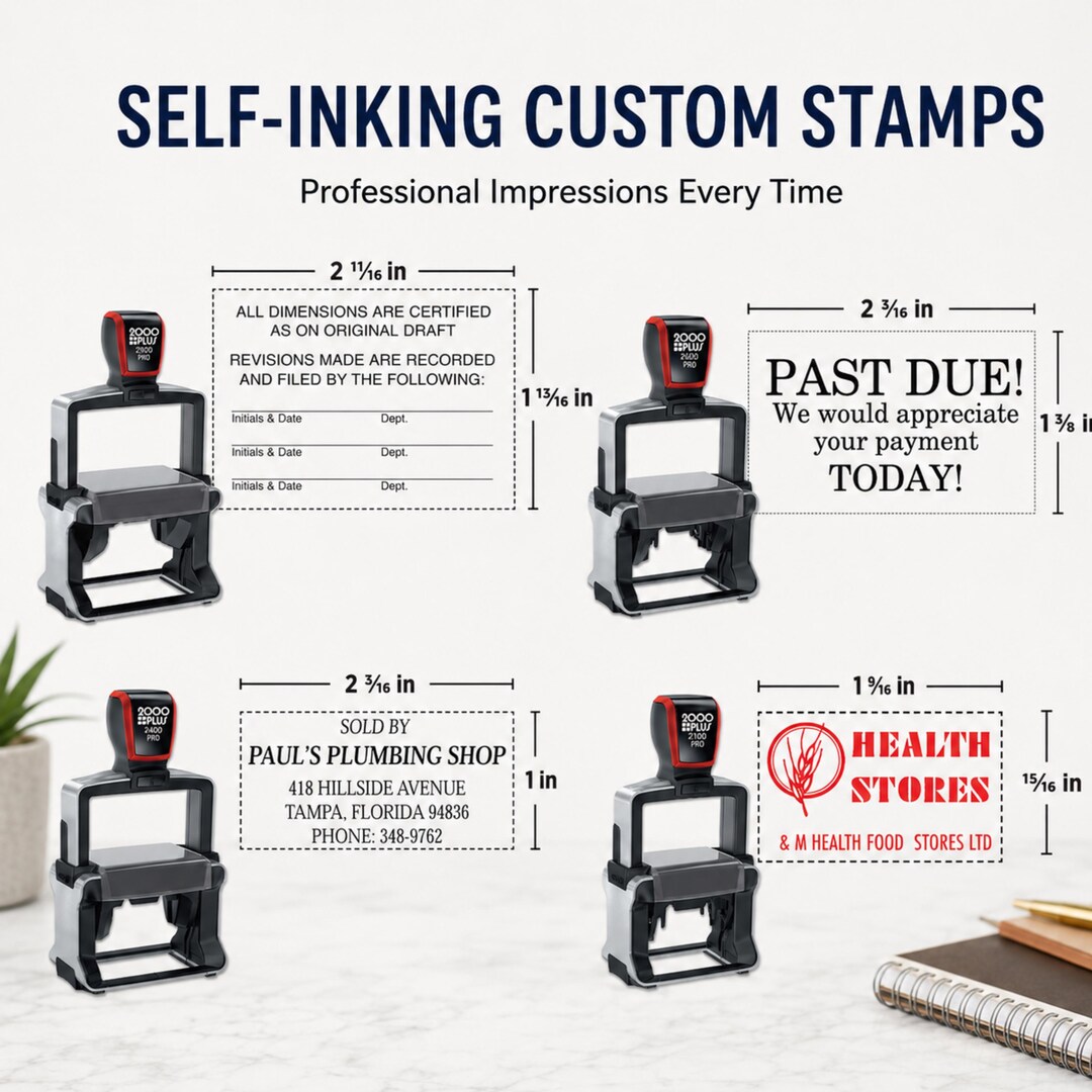 Custom Heavy Duty Large METAL Self-inking Logo Packaging Stamp Branding ...