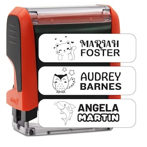 Self-inking Clothing Stamp, Personalized Fabric Stamp, Kids Name