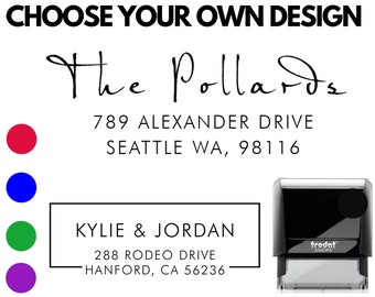 12+ Designs to Choose!! Address Stamp - Self-Inking Return Address Mail 3 Lines Custom Address Stamper - Wedding Invitation Stamp