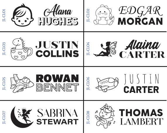 TOP SELLING Custom Clothing Stamp Personalized Fabric Stamp Self Inking Stamp  for Kids Clothing, Camp, School Uniforms 