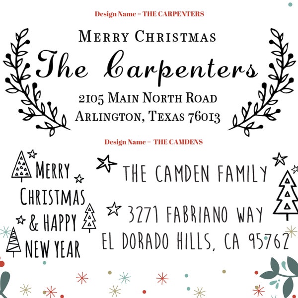 Rubber Stamps Seasons Greetings Etsy