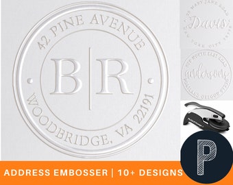 Address Stamp Embosser Mail Embosser 10+ Designs Wedding Invitation Address Embosser Seal Stamp Personalized Customized 1 x 5/8"