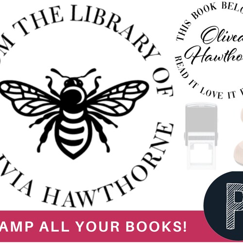 Book Embosser Modern Embosser From the Library of This Etsy Canada