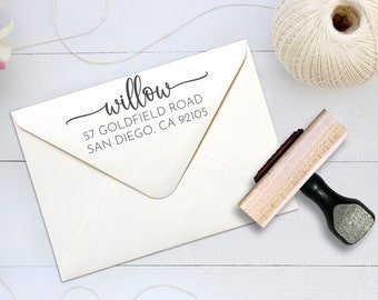 Best Seller - Return Address Stamp Self Inking or Wood Handle Return Mail Stamper USA Made