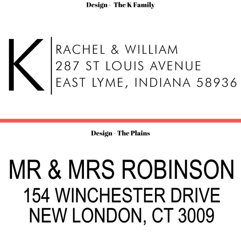 20 Designs to Choose Address Stamp Self-Inking Return Address Mail 3 Lines Custom Address Stamper Wedding Invitation Stamp image 9