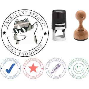 Create Your Own Custom Teacher Stamp - Personalized Grading Homework Stamps Classroom School Supplies Teachers Stamper