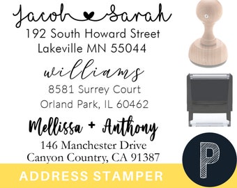Custom Wedding Stamp Address Stamp Personalized Address Stamp Self-Inking Address Mail  Custom Return Address Stamper - Wedding Invitation