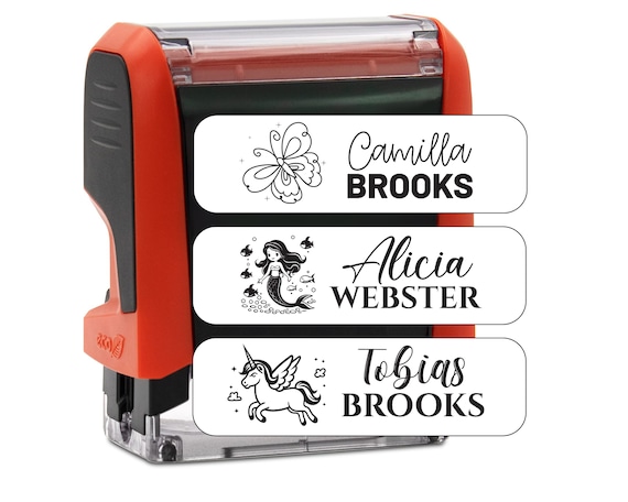 TOP SELLING Custom Clothing Stamp | Personalized Fabric Stamp | Self Inking Stamp for Kids Clothing, Camp, School Uniforms