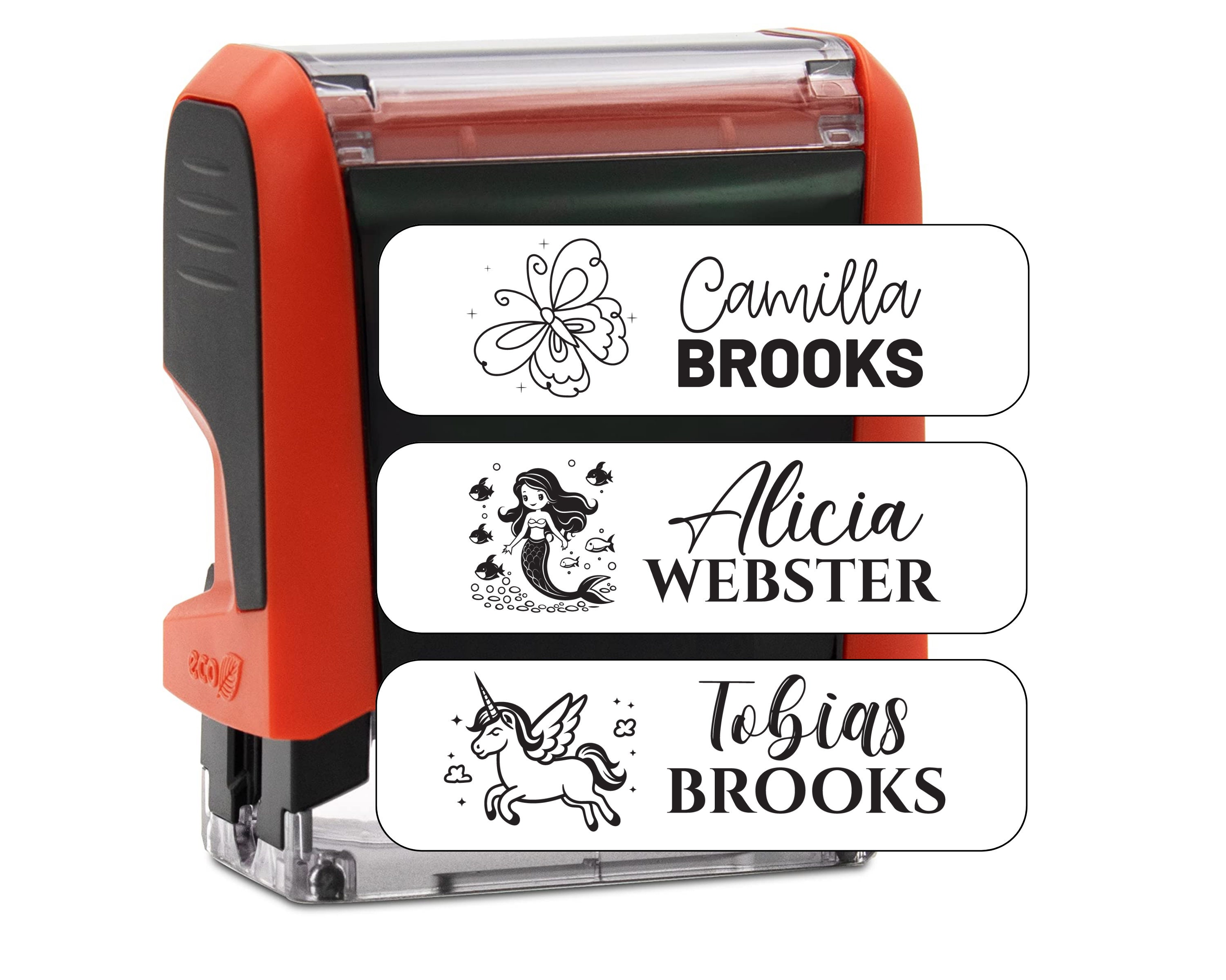 TOP SELLING Custom Clothing Stamp Personalized Fabric Stamp Self Inking Stamp  for Kids Clothing, Camp, School Uniforms 