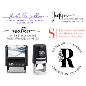 Custom Return Address Stamp | Self Inking or Wooden Handle | Personalized Address  Mail | Business Logo Stamper | Round or Rectangle