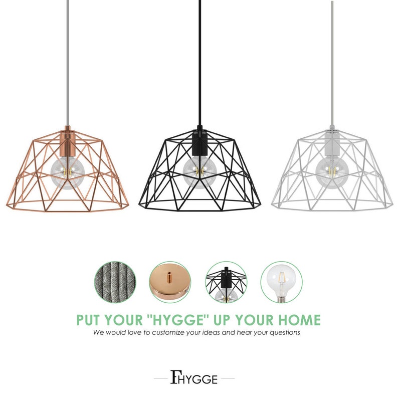 Open Cage Pendant Custom Lighting Lampshade Chandelier Lamp Modern Nordic Industrial
