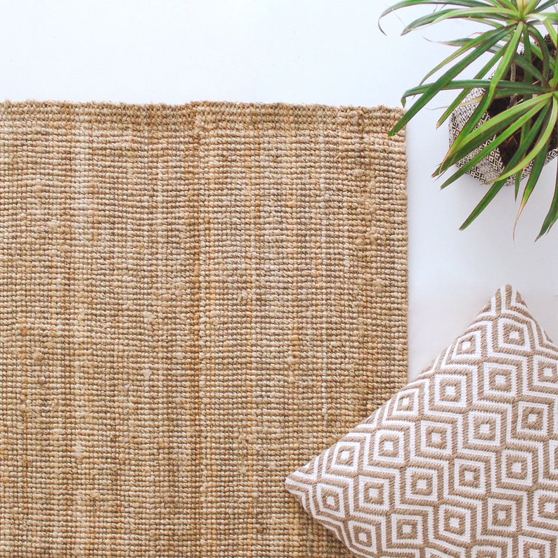 Natural Jute Rug. Natural Rug. Jute Handwoven Rug. Size to Etsy
