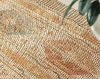 Handmade Jute Area Rug, Rustic Boho Farmhouse Decor for Living Room, Bedroom, Entryway, Natural Fiber