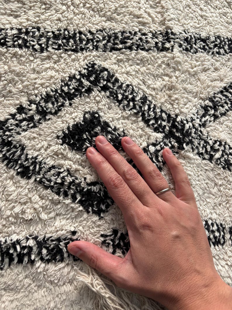 Alfombra de Baño de Algodón - Suave, Resistente y de Secado Rápido | Decoración Boho, Costera y Nórdica | Ideal para Baños Modernos image 12