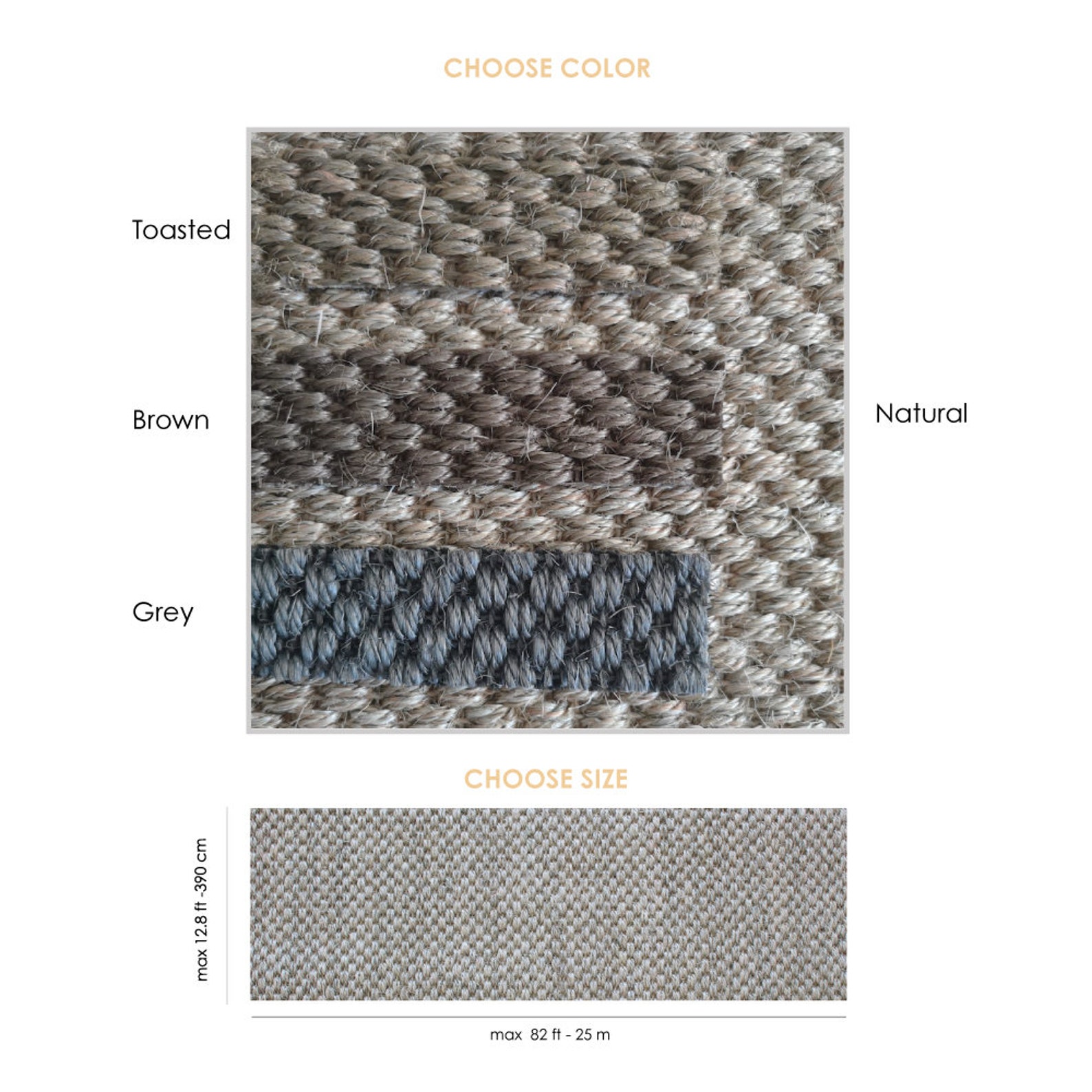 Sisal Rug. Your Custom Size. Sisal Handwoven Rug.color to Choose.natural Fiber.kiran Model Etsy