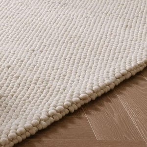 Chunky Wool Rug - Premium off White Scandinavian Design for Cozy Living ...