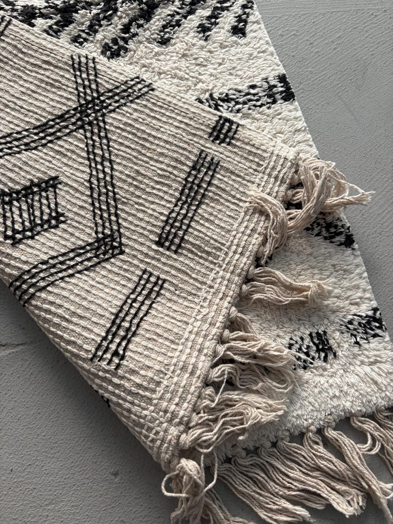 Alfombra de Baño de Algodón - Suave, Resistente y de Secado Rápido | Decoración Boho, Costera y Nórdica | Ideal para Baños Modernos image 14