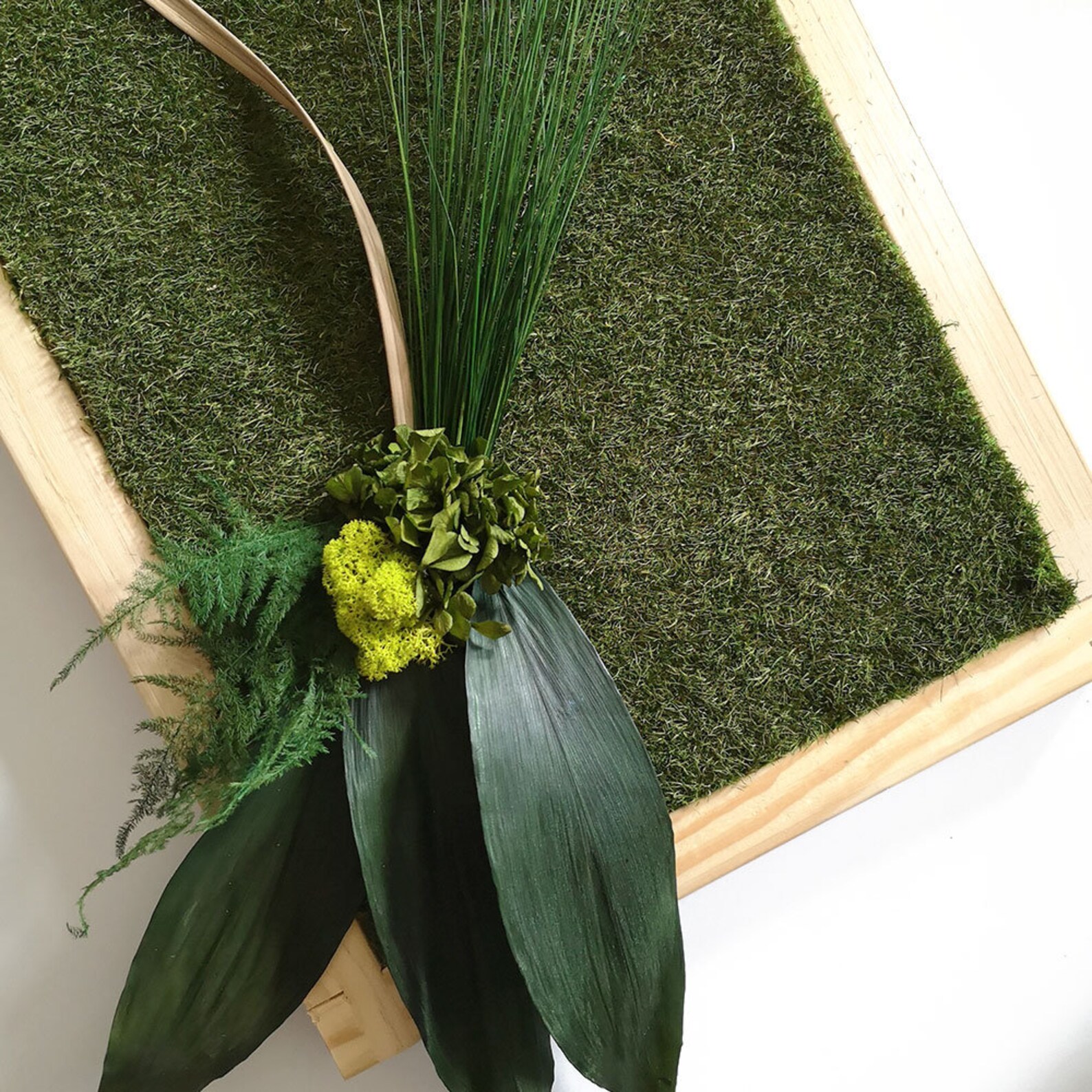 Grass Wall Art 39x16.Moss Art Work.Preserved Grass.Eco Etsy