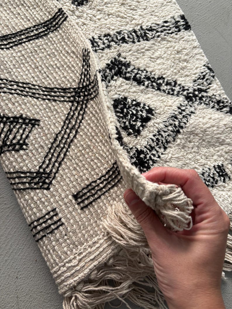 Alfombra de Baño de Algodón - Suave, Resistente y de Secado Rápido | Decoración Boho, Costera y Nórdica | Ideal para Baños Modernos image 11