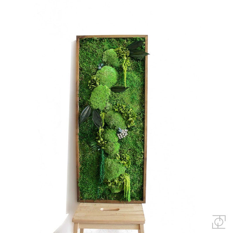 Moss Wall Art 39x16.Moss Art Work.Preserved Moss.Eco Etsy