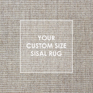 Sisal Rug - Custom Size Handwoven Natural Fiber Rug, Choose Your Color, Eco-Friendly Home Decor